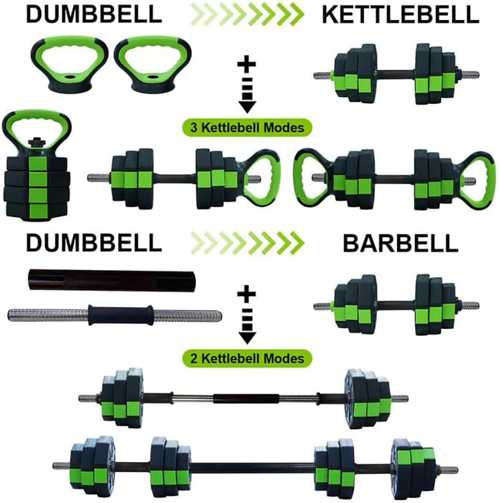 4 in 1 Adjustable Dumbbell 44lbs Weight Set