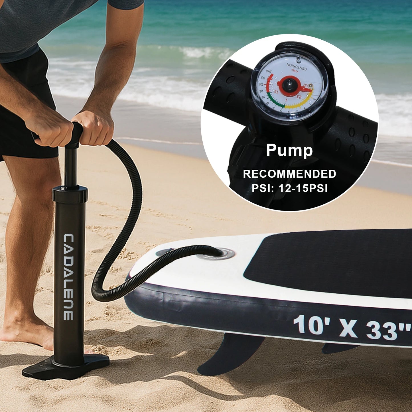 Inflatable Stand Up Paddle Board with SUP Accessories, Anti-Slip EVA Deck 10' Inflatable Paddle Boards for Adults