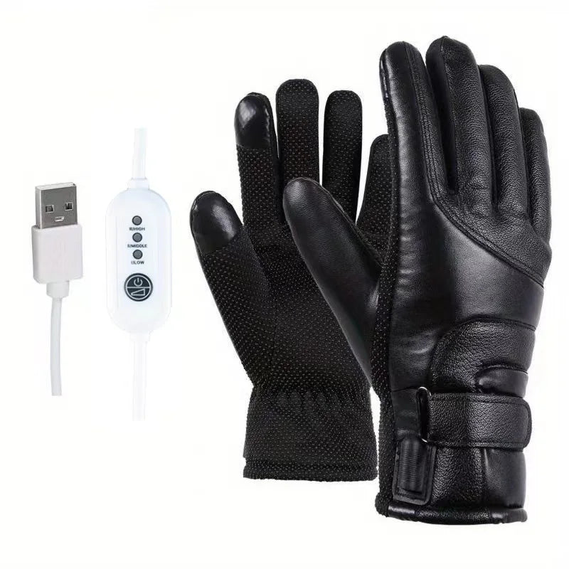 USB Heated Waterproof Electric Warming Gloves for Off Road Skiing