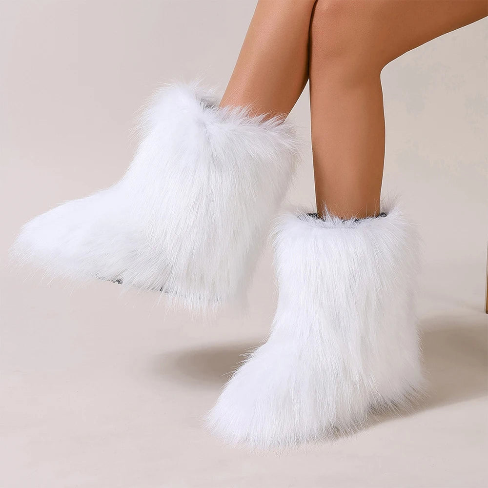 Women's Furry Warm Winter Boots,