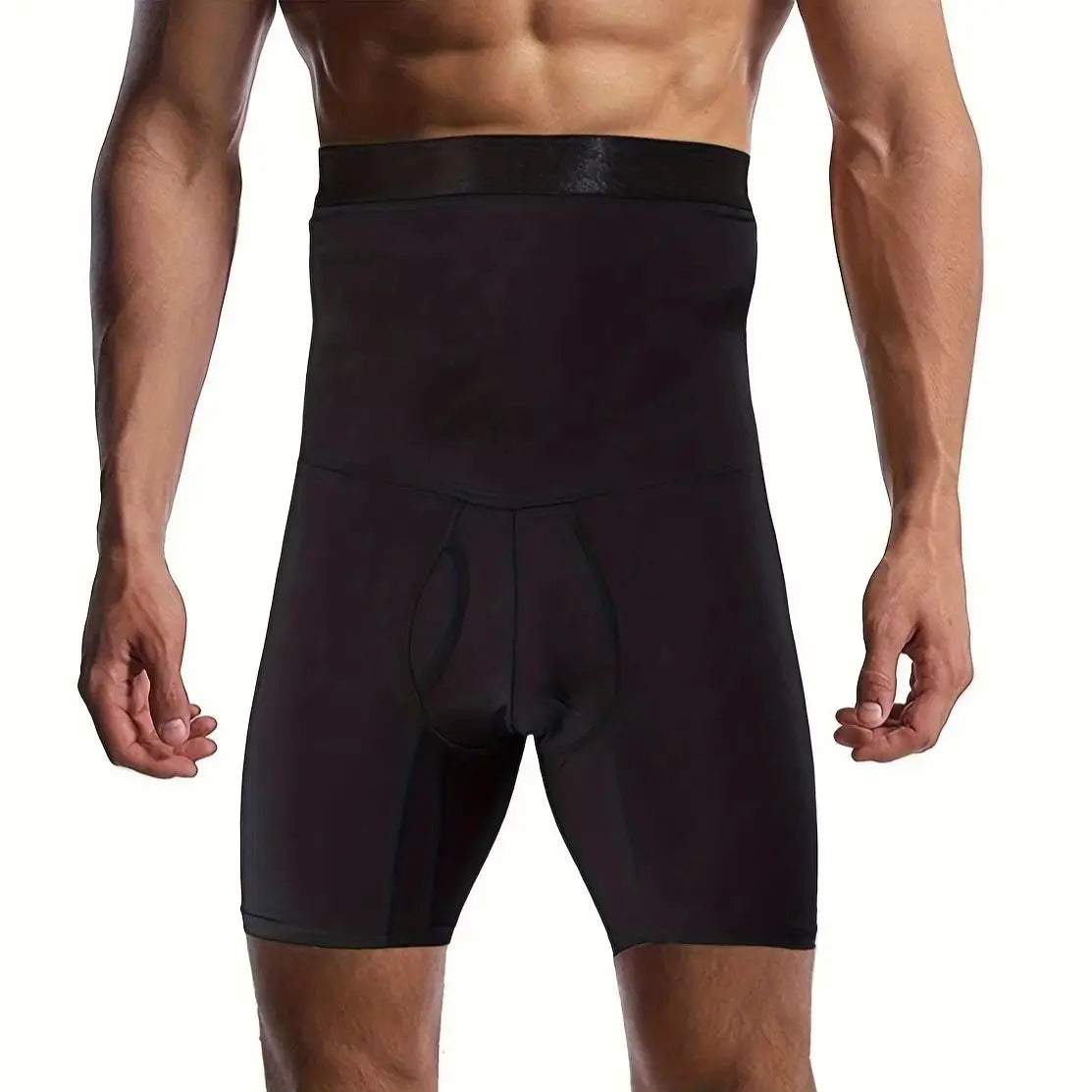 Men's silicone shorts, high waisted shapewear,