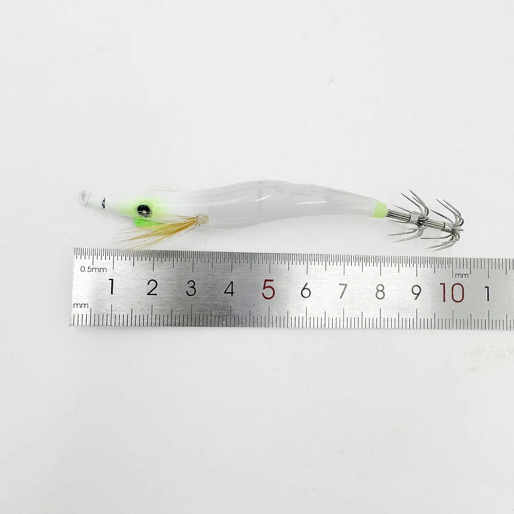 Luminous Lure with Squid Jig Hook UV Wood