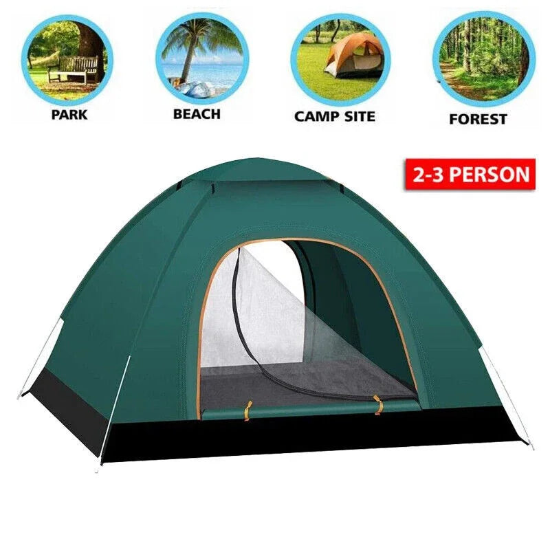 Automatic Pop Up Outdoor Waterproof Sun Proof Tent Portable Backpacking Folding Tents Travelling Tools 2-3 Person