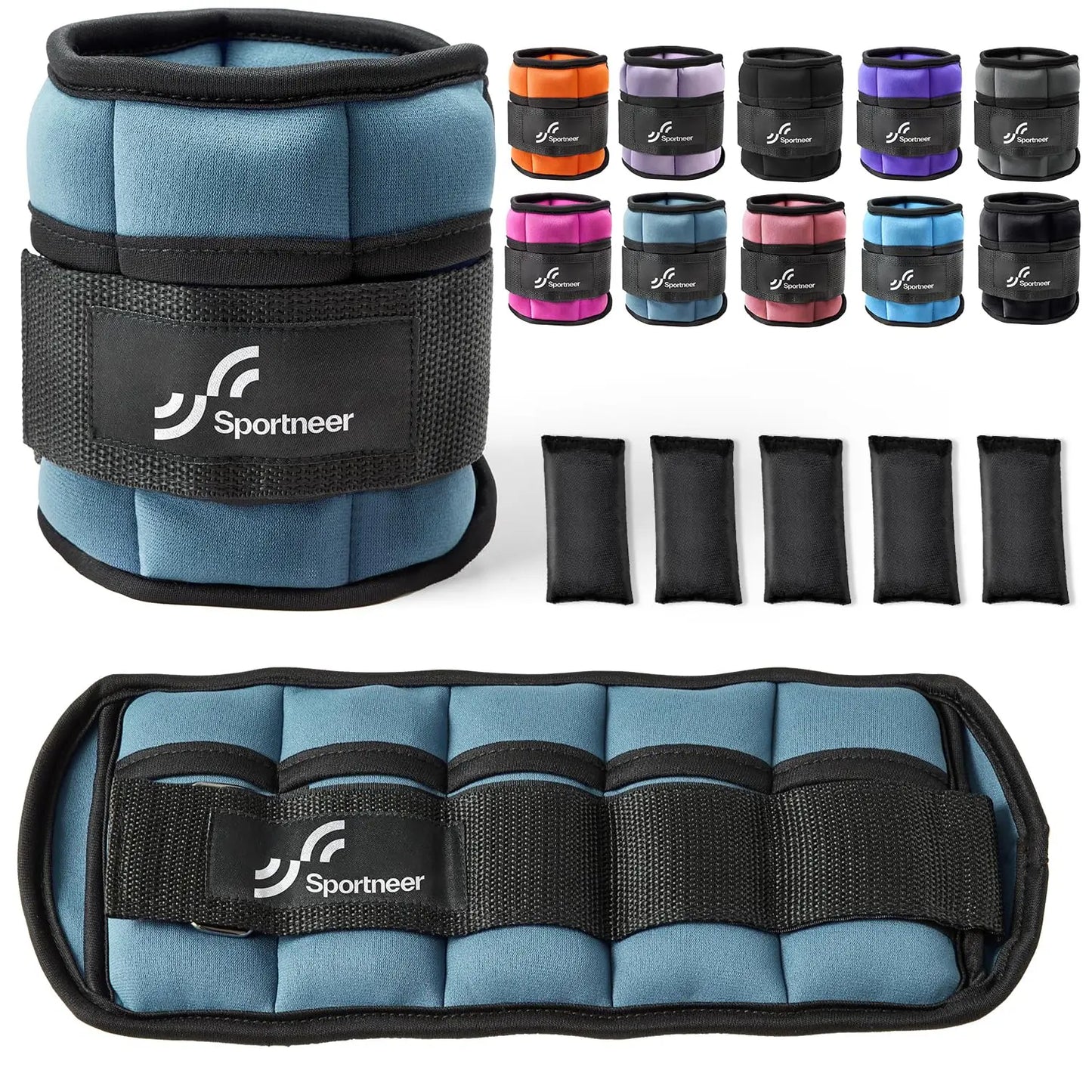 Adjustable 10lb Ankle Weights Pair