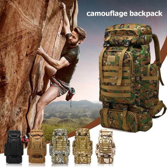 80L/600D Hiking Camping Waterproof Backpack