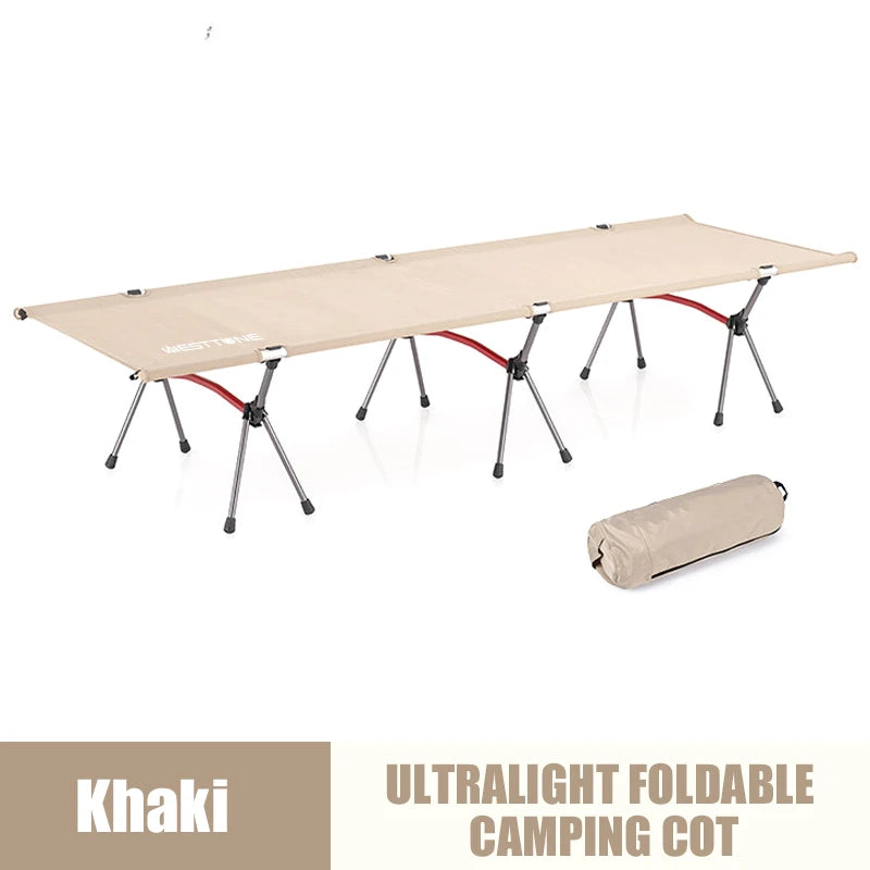 Folding Ultralight Aluminum Alloy Sleeping Cot with Leg Extenders