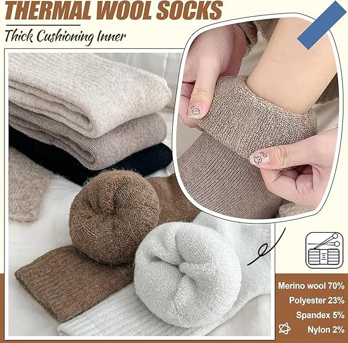 Women Merino Wool Socks 5 pairs