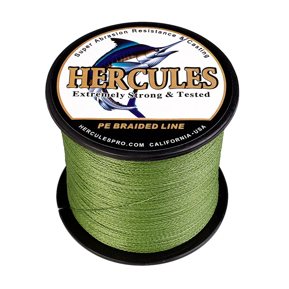 Hercules-braided fishing line,  4 strands, super strong saltwater line