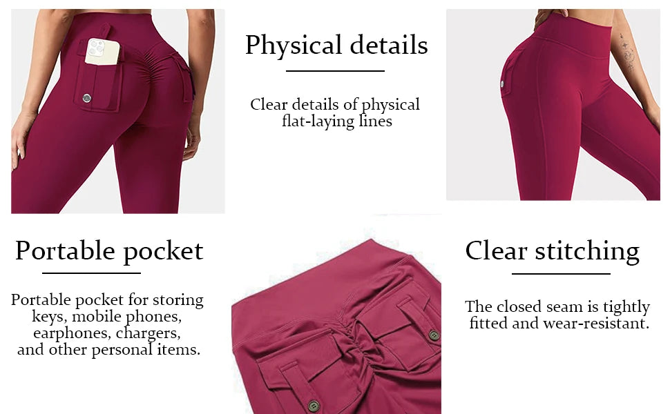 Women's Yoga Flare Trousers, High-Waisted Tummy-Control Wide-Leg