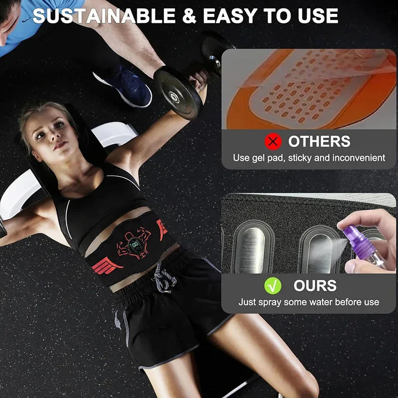 Smart Muscle Toner  Muscle Stimulator Abdominal Toning Belt USB Recharge