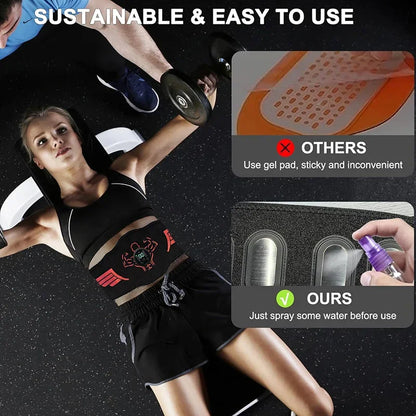 Smart Muscle Toner  Muscle Stimulator Abdominal Toning Belt USB Recharge