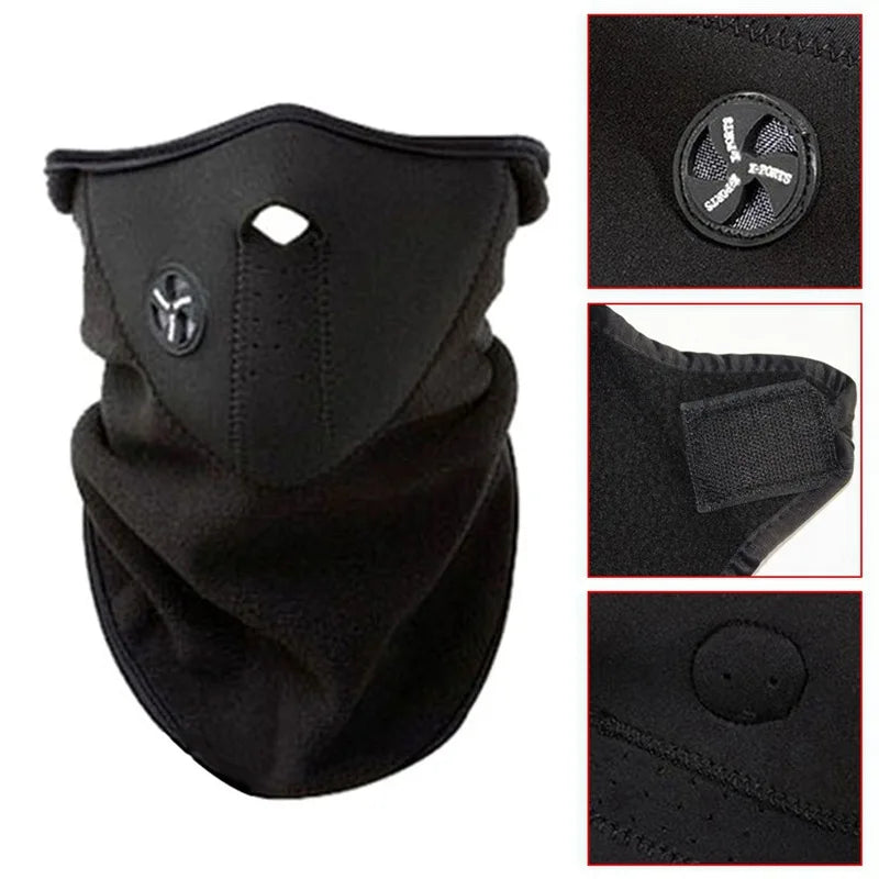 Winter Warm Windproof  Half Face Breathable Mesh Polar Fleece Thermal Ski Face Mask
