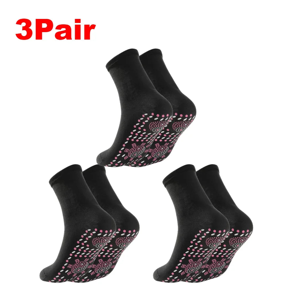 1-5Pairs Winter Self-Heating  Thermal Socks Soft Elastic Thicken Anti-Slipun