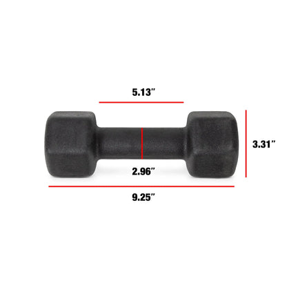 9lb Pair Neoprene Dumbbells, Non-Slip Quiet Hand Weights