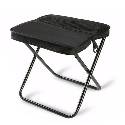 Outdoor Integrated Storage Chair with Mesh Bag Folding Backpack Stool