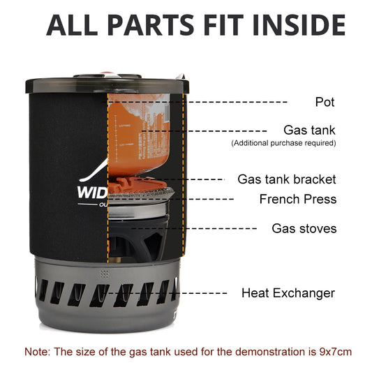 Cooking System Heat Exchanger and Gas Stove Burner  Coffee Pot Cup