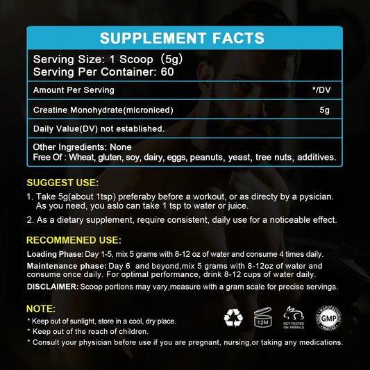 300g Creatine Monohydrate Fitness Supplements