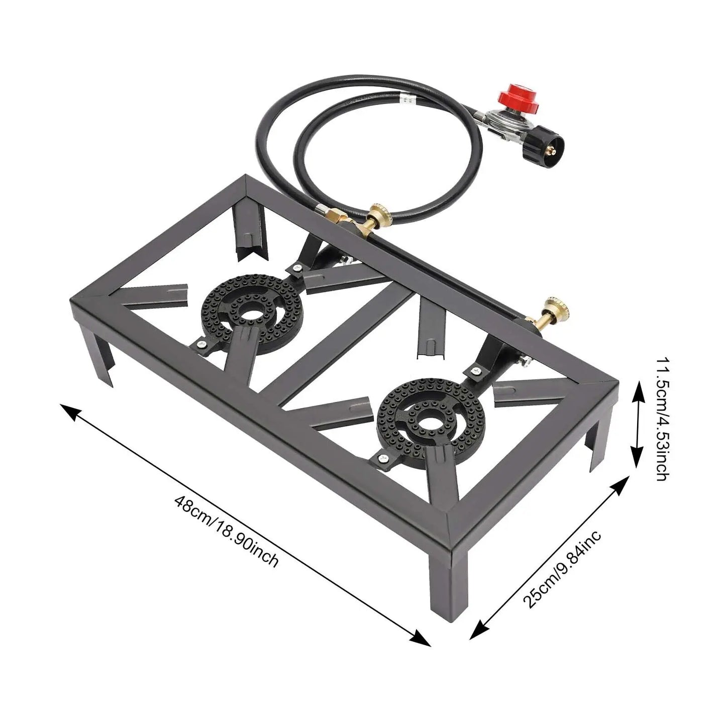 Cast Iron Double Burner Propane Camp Stove