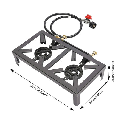Cast Iron Double Burner Propane Camp Stove