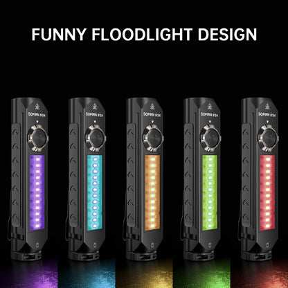 Powerful LED Flashlight 5V 2A 18650 USB C Rechargeable Waterproof with Magnetic end