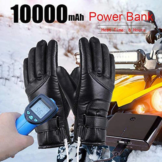 USB Heated Waterproof Electric Warming Gloves for Off Road Skiing