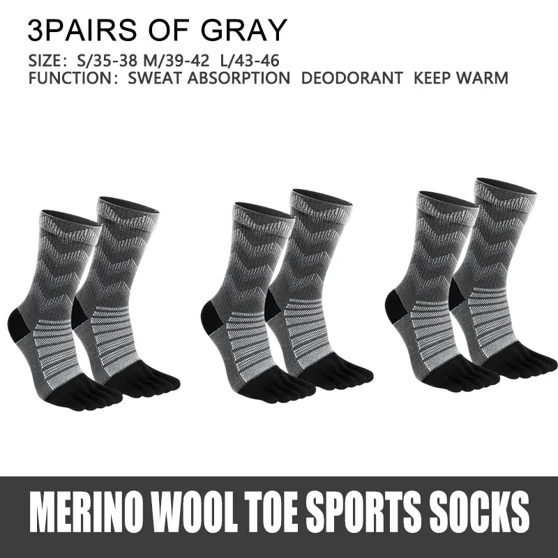 Merino Wool Thermal Socks for Men Moisture Wicking  Warm  Cushioning Compression Socks