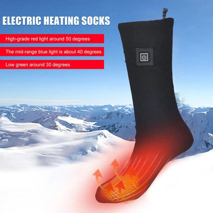 1/2/3Pair Winter Heated Socks  Anti Slip Battery Powered