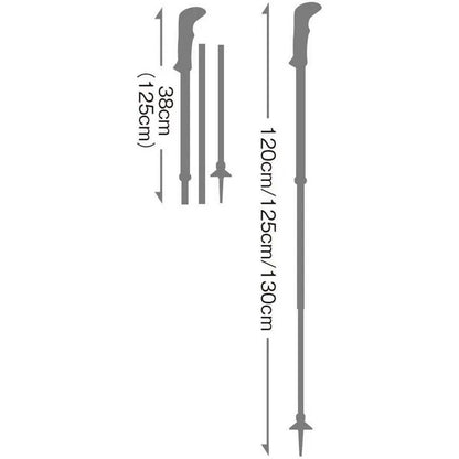 One Carbon Collapsible Lightweight Trekking Poles