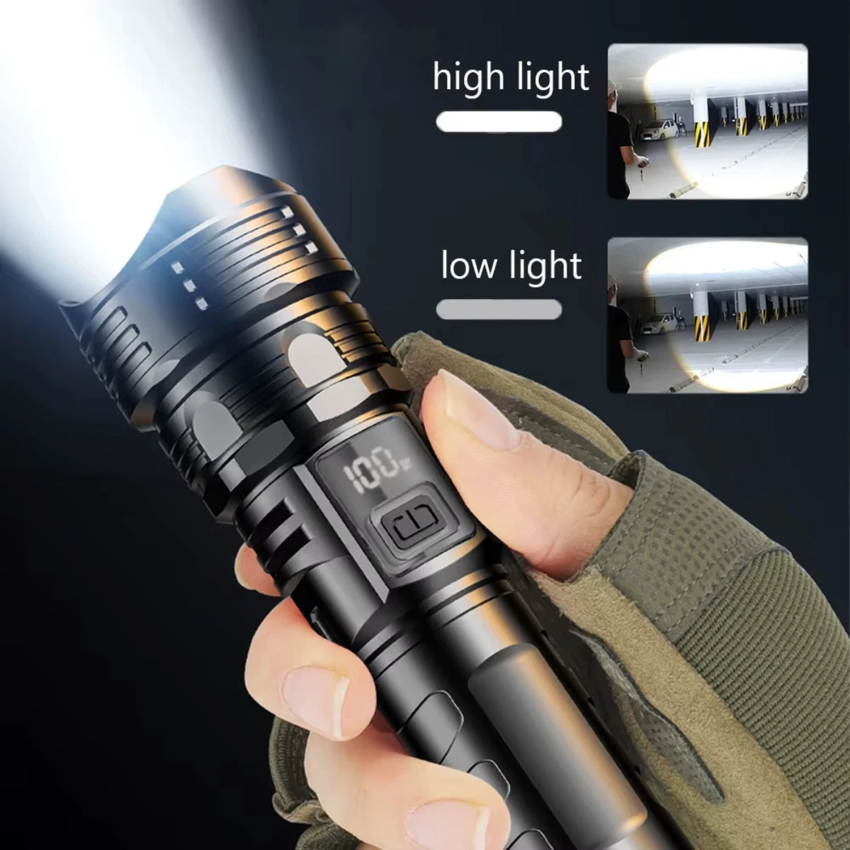 USB Rechargeable High Power LED Flashlight