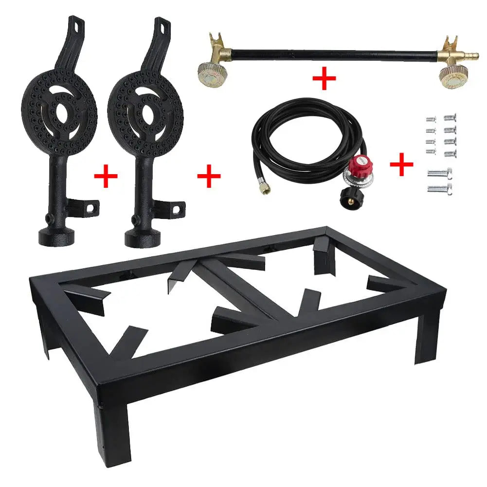 Cast Iron Double Burner Propane Camp Stove
