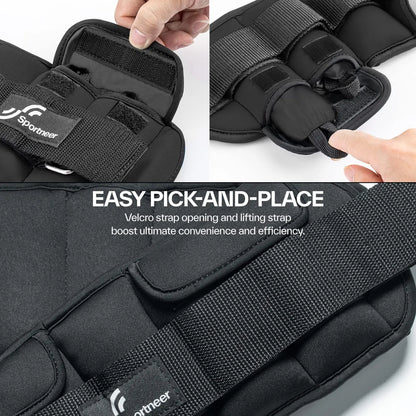 Adjustable Wrist and Ankle Weights 1 Pair 1 2 3 4 6 7 8 10 lbs
