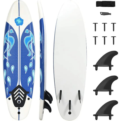 Surfboard, 6'  Removable Fins & Protective Leash