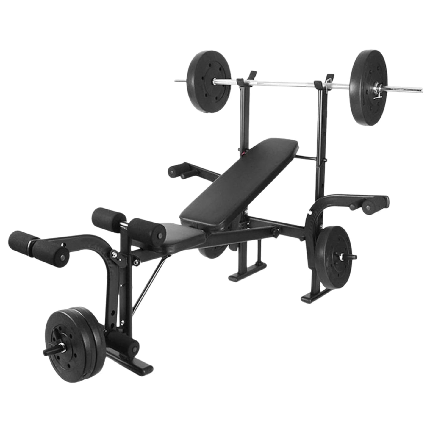 Standard Weight Bench, Press Set with Preacher Curl Pad and Leg Developer