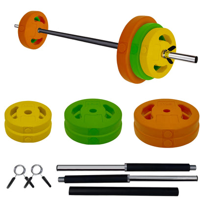 40lb /20kg Adjustable  Disk Free Weights Barbell  Set for Home and Gym Workout