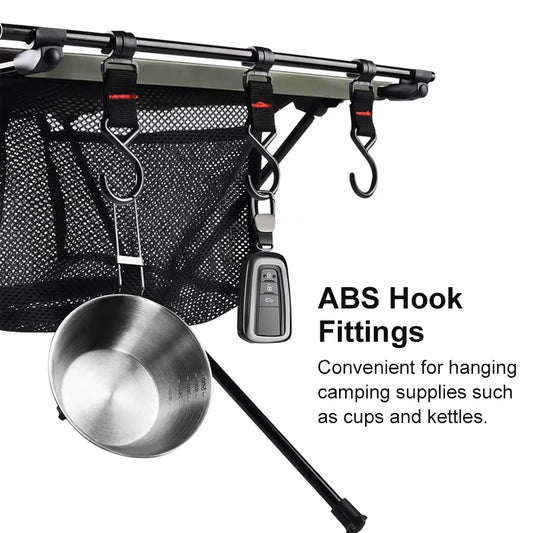 Folding Camping Aluminum Lightweight Portable Table with Storage Mesh Bag