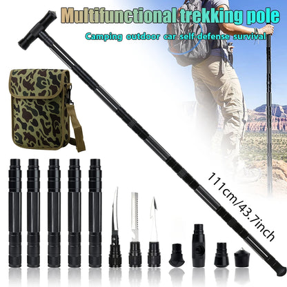 Multi Mountaineering Stick with Camouflage Backpack