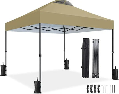 10x10 Pop Up Canopy with Sidewalls, and Wheel Cover Bag,