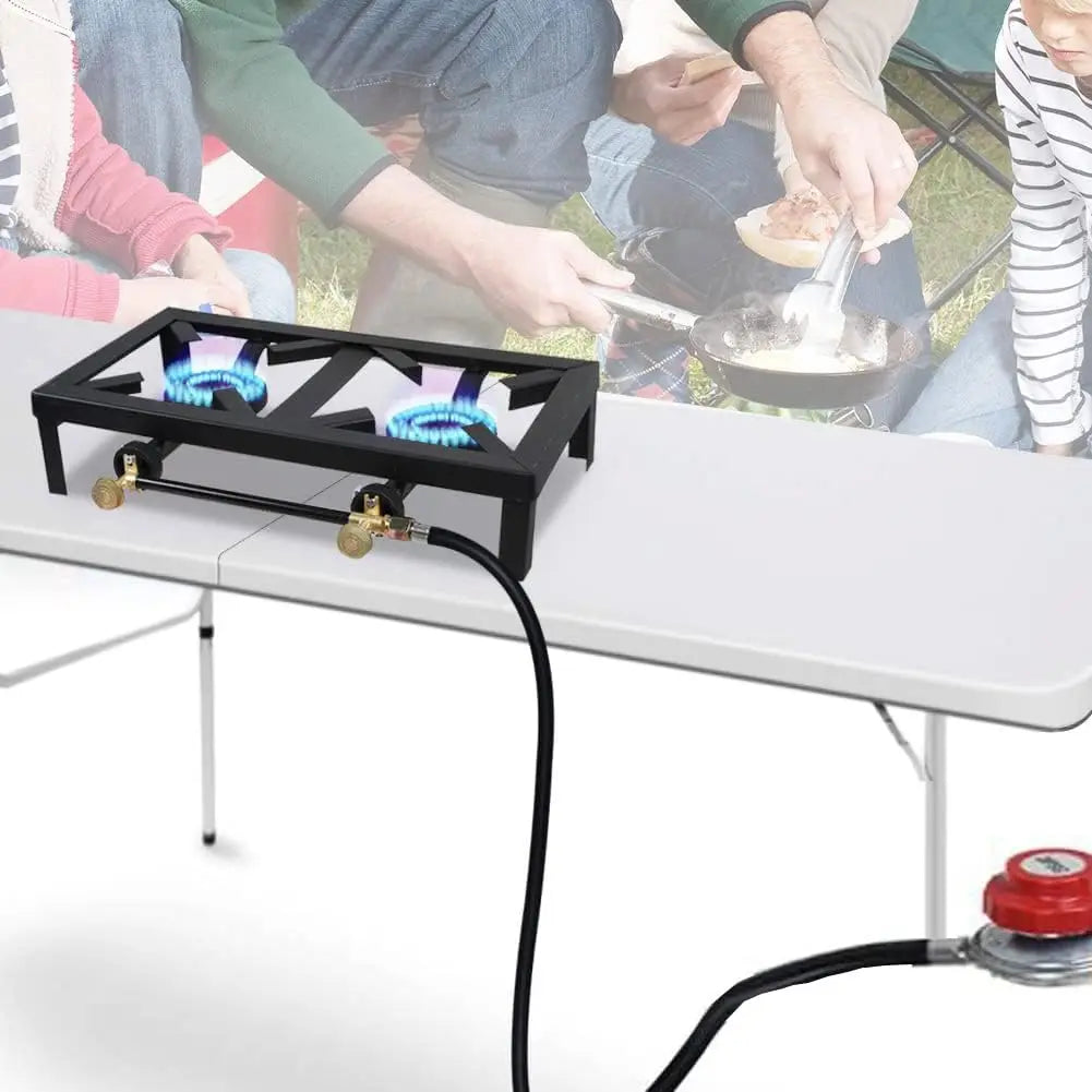 Cast Iron Double Burner Propane Camp Stove