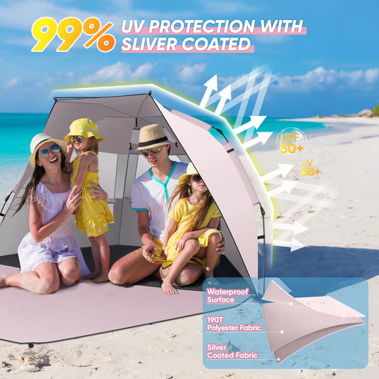 Pop up Beach Tent Canopy for 4/5/6 Person