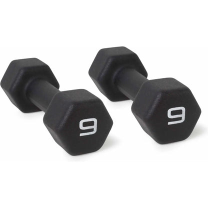 9lb Pair Neoprene Dumbbells, Non-Slip Quiet Hand Weights