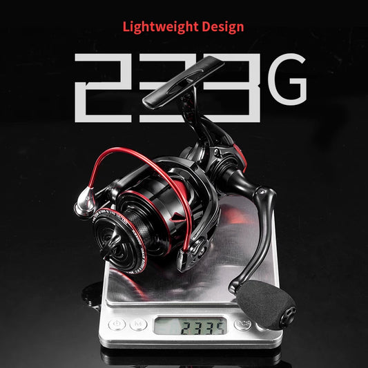 CR Fishing Spinning Reel 5.2:1 Black Red 10kg