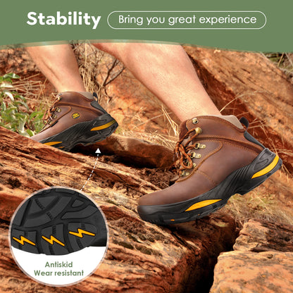 Men's ,Soft Toe, Slip Resistant Waterproof Safety Shoes