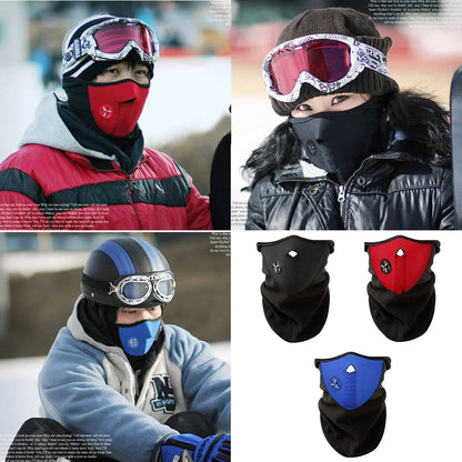 Winter Warm Windproof  Half Face Breathable Mesh Polar Fleece Thermal Ski Face Mask