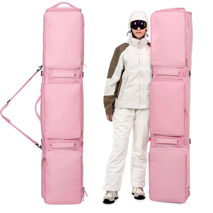 Pink/Black Skiing Bags with Rolling Wheel