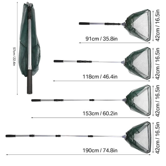 Telescopic Folding Fishing Landing Net 190CM Pole