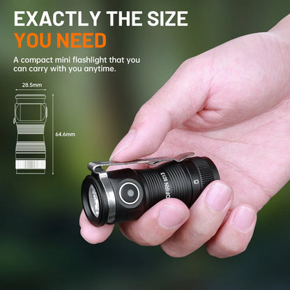 Mini SC13 SST40 LED 1300lm Tactical 18350 Rechargeable Flashlight  with Magnetic end