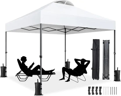 10x10 Pop Up Canopy with Sidewalls, and Wheel Cover Bag,