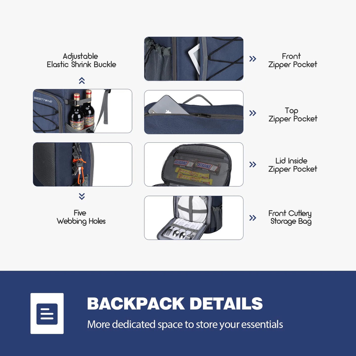 35 Can Cooler Backpack  for Hiking