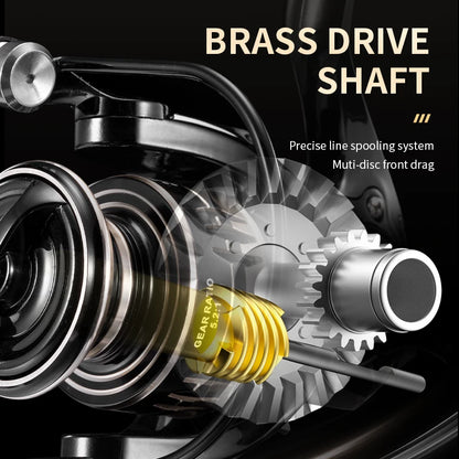 Spinning Reels Ultralight Metal 5.2:1 Gear Ratio 1000-7000  10kg Max Drag