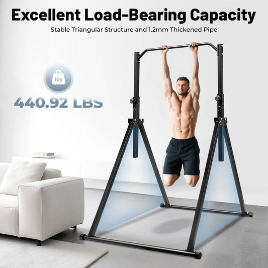 Triangular Pull Up Station Adjustable Height Carbon Steel  Horizontal Bar
